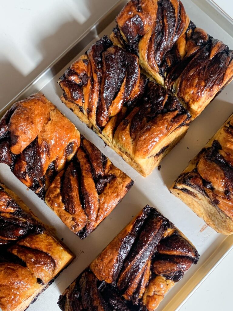 The chocolate brioche babka is perfect for satisfying your sweet tooth