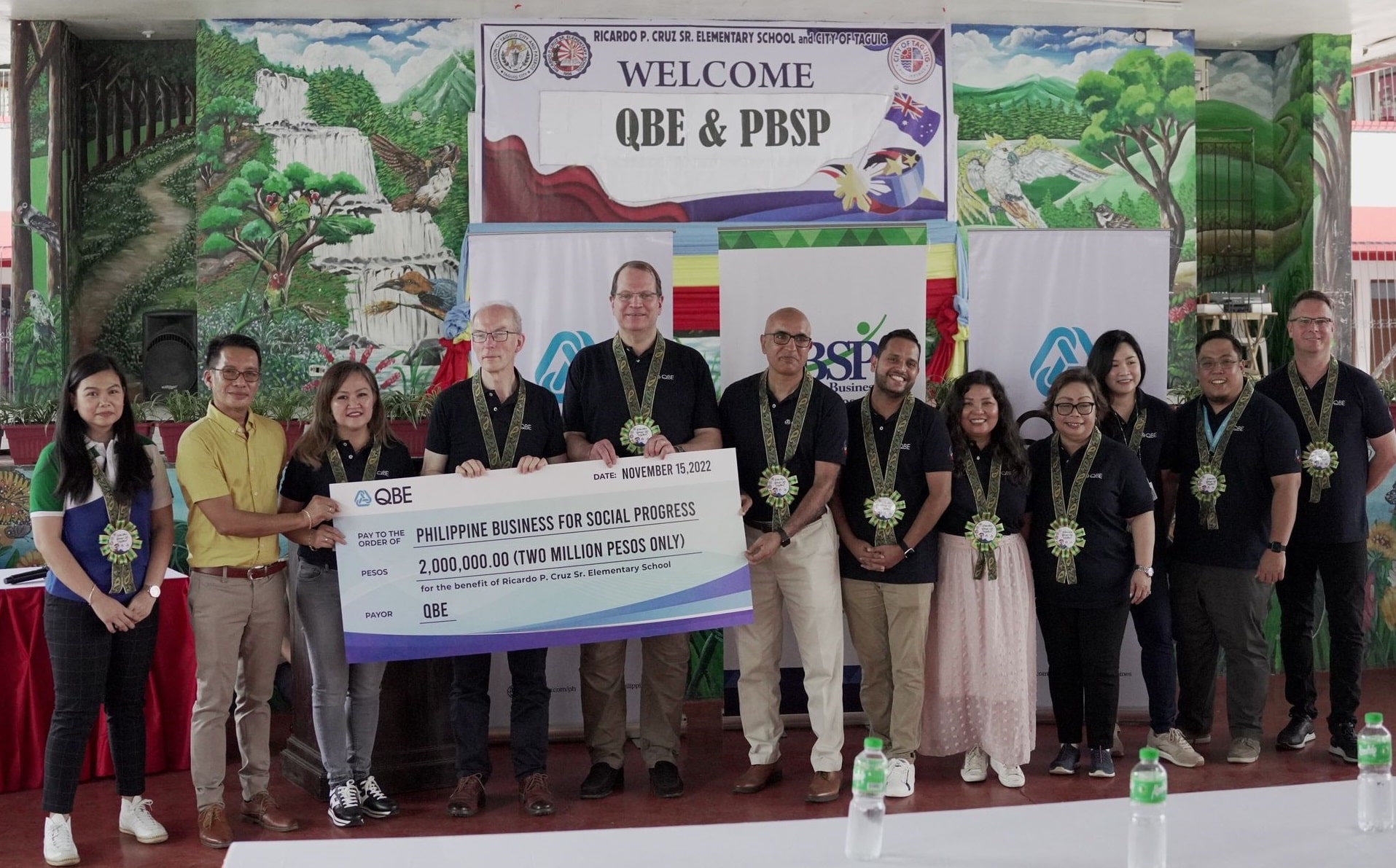 QBE donates Php 2 million to PBSP, visits adopted schools