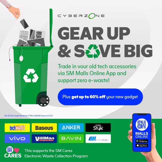 Trade for a Cause: Exchange your e-waste at SM Cyberzone for tech accessories